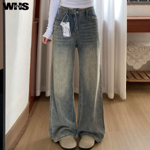 Quần Jeans Ống Rộng Cạp Cao Phong Cách Mỹ Rộng Rãi Ôm Dáng Quần Dài Đến Sàn Dáng Rộng Cho Nữ Quần Jeans Denim Dáng Rộng