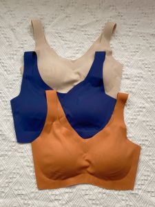 Seamless Sports Bra Vest Style Comfortable One Piece Wireless Underwear Nylon Fabric Flat Cup Youth Female Summer Bralette