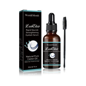 West Month Rapid Nourish Strengthening Eyelash Serum Natural Pure Castor Oil Gentle Eyelash Liquid Moisturizing Improve Thickness And Length Strengthen Sparse And Fragile Eyelashes Make Eyelashes Darker And Brighter Create Beautiful Eyes