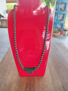 สร้อยคอเชือกเทียนถักยาว20-21นิ้วกระดุมหลัง