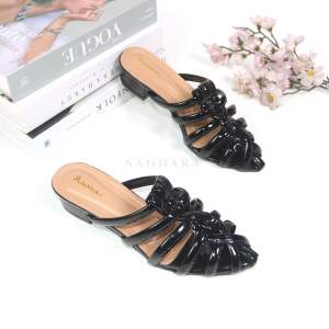 Sandara Sandal Heels Wanita Kokop Kronjo Hak 3 Cm Lancip