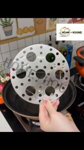 HOME + HOUND Stainless Steel Round Rack: A Compact Kitchen Organizer for Steaming, Baking, & Air Frying