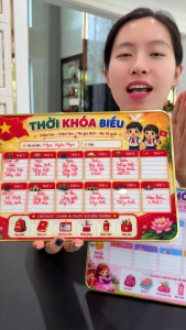 Bảng Thời Khóa Biểu Tráng Gương Mica Để Bàn (TẶNG BÚT VIẾT XÓA) Size 20x30cm Bền Đẹp Chống Nước Dễ Lau Chùi