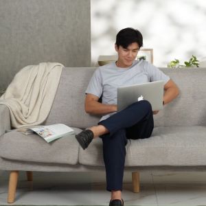 ALZURA - Kaos Polos Pria Lengan Pendek - Mens Short Sleeves T-Shirt Cotton 24s Light Gray Saku