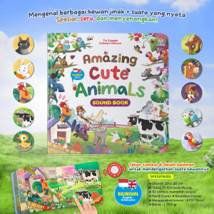 Sound Books Buku Bersuara - Amazing Cute Animals - Soundbook Mengenal Hewan - Buku Anak Balita