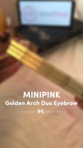 Minipink Pensil Alis 2-in-1 Tahan Air Golden Arch Kepala Ganda Tahan Lama - MP044