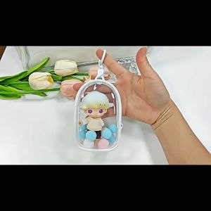 Transparent Storage Bag Anime Doll Capsule Closed Bag Keychain Boxfor Toy Doll Cable Headphone Charger Storage Bag