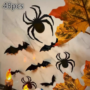 Set 60 con dơi trang trí Halloween dơi trang trí các cỡ TẶNG kèm băng keo (hàng sẵn có hỏa tốc)