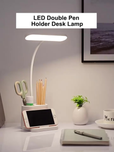 Table Lamp LED Desk Lamp With Pen Holder Study Lamp Shade Reading Night Lamp  Pen Holder Adjustable Study Lamp Reading Lampshade For Study Table Rechargeable Student Dormitory Bedroom Childrens Desk Light Study Light For Room