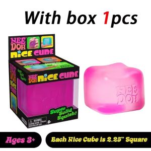 Schylling Needoh Nice Cube Sensory Nice-Sicle Stress Relief Squishy Cube Anti-Anxiety Squeeze Object For Focus ADHD Population ﻿
