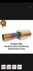 Knalpot HKS pelangi Mobil Jazz Brio Avanza Xenia Corolla grenamx Vitara Escudo Civic Baleno Vios dll