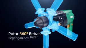 Isku Hammer Drill Set Bor & Mesin Gerinda Tangan 500W