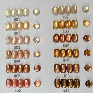 ยาทาเล็บเจล TC 10 มล. รุ่นยอดนิยมประจำฤดูใบไม้ร่วง ลายกิ่งไม้สีทอง ใบหยก ตาแมว ประกายทอง ลูกปัดแก้ว สำหรับทำเล็บที่บ้าน