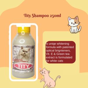 TITY NATURAL SHAMPOO HEWAN KUCING BULU PUTIH PEMUTIH DAN PENCERAH 250ML