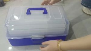 Fishing Tackle Box Waterproof Plastic 4 Layer Spinner Lures Hook Minnow Bait Storage Case Fishing Tool Accessories