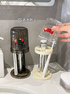 Home Dental Care Cup Holder Toothpaste Organizer Electric Toothbrush Stand Spill Proof Spout Design Bathroom Accessories