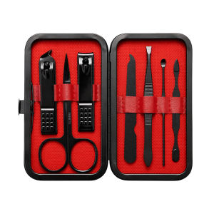 7 In 1 Manicure Pedicure Set Stainless Steel Nail Clippers Kit Portable Travel Nail Care Tools Grooming Kit With Storage Case