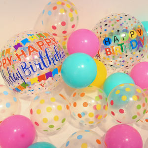 SHIERAI | Decorative Transparent Polka Dot Balloon 12 inch