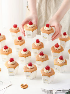 High Temperature Resistant Hexagonal Cake Muffin Cups Baking Mold Paper Cups for Oven Professional Use Chiffon Cake Cups