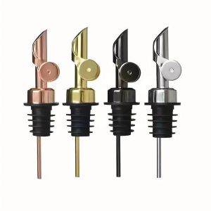 1/3/4PCS Wine Pourer 304 Stainless Steel Auto Opening And Closing Cap Olive Oil Dispenser Spout Cocktail Stopper Bartending Tool