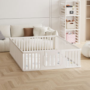 Convertible Safety Fence and Play Mat for Interior Home Use