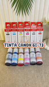1 Set 6 Warna Tinta Canon GI-73 Refill 70ml Black Cyan Magenta Yellow Grey Red untuk Printer PIXMA G570 G670 G5730 G7030