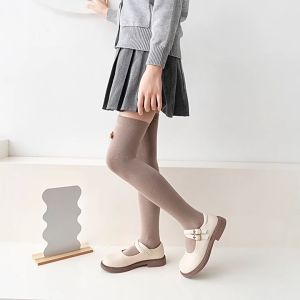 ถุงเท้ายาวถึงเข่า ถุงเท้านักเรียนอเนกประสงค์ สไตล์เจ้าหญิงโบว์เด็กวัยกลางคนและโต ถุงเท้ายาวถึงต้นขา รุ่นJCK12