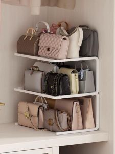 Multifunctional Space Saving Dormitory Wardrobe Organizer Bag Storage Shelf Divider Underwear Pants Arranger Korean Style