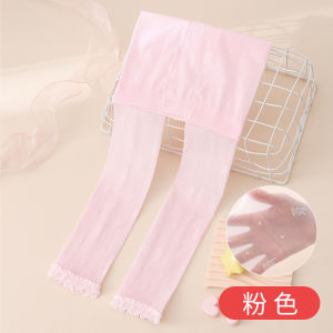 Girls Summer Thin Mesh Pants Tights Anti-Mosquito Socks Baby Nine Points Base Pants Children Base Socks Georgette Fairy Tale