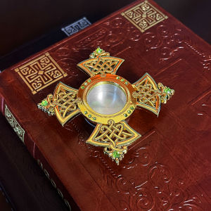 Personal ashes Box Holy Oil Protective CaseWith GolReligious Products Orthodoxy Supplies Alloy Cross Manufacturers Direct sales