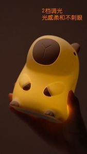 Hiberry Capybara Lamp Led Night Light 1200mAH Rechargeable 2 Color Dimming 20 Minutes Time Off Healthy Silicone Material Bedroom Feeding Light Child Christmas Birthday Gift
