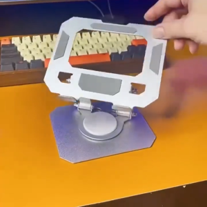 ขาตั้งโน้ตบุ๊คปรับระดับ พับได้ หมุน 360° ปรับความสูง-มุมได้ วัสดุเหล็กคาร์บอน แข็งแรงทนทาน สำหรับแล็ปท็อปและแท็บเล็ต