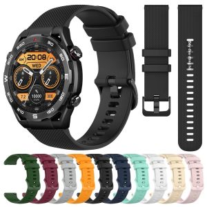 Hayloou Dây Đeo Đồng Hồ 20mm/22mm Silicone Correa Dây Đeo Cổ Tay Tương Thích Với R8/S8/2 Pro/Solar Pro Khóa Kim Loại Khóa Cài