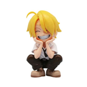 Bandai | One Piece Handheld Luffy Solon Sitting Q-Version Trendy Play Cartoon Anime Desktop Car Ornament Peripheral Gifts