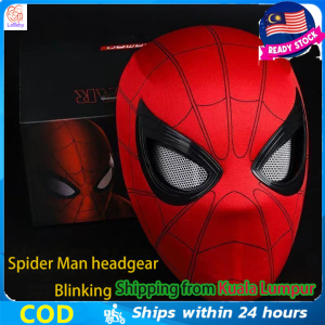 SpiderMan headgear eyes electric blinking mask SpiderMan mask extraordinary hero expedition helmet SpiderMan launcher toy parent-child interaction,Dija Ultraman Helmet Headgear