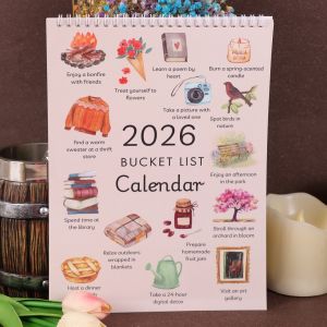 2026 Wall Calendar Set With Large Blocks For Christmas New Year Countdown Notes Planning Office Home Desk Decoration Gifts