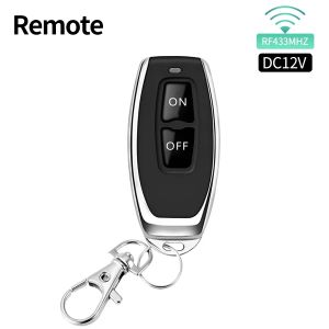 433Mhz Wireless Light Switch Module DC 12V 1CH 10A Relay Receiver ON OFF Remote Control Transmitter For Gagate Door Lock DIY