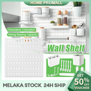 DIY Perforated Board Storage Rack Kitchen Garage Wall Panels Home Dormitory Decoration Wall-Mounted Storage Rack 洞洞板 置物架