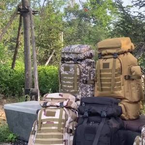 80L/100L Mountaineering Bag Climb Bag Tactical Backpacks Large Backpack Outdoors Hiking Camping Travel Bags