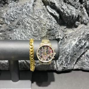 Đồng hồ nam thời trang sang trọng đồng hồ quartz bằng thép không gỉ đồng hồ lịch nam đồng hồ công sở thường ngày Reloj Hombre