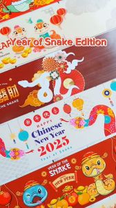 Paper Belt CNY Imlek Horisontal Chinese New Year Tag Sleeve Label Kertas Souvenirs Hampers