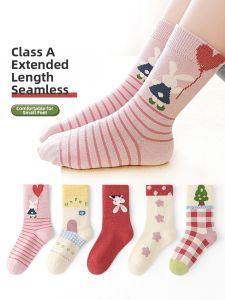 LIUZHISHU | Childrens Long Calf Boneless Socks for Autumn Spring Winter