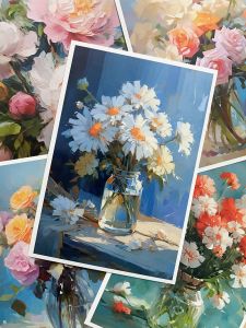 High Definition Art Copying Card Creative Trendy Floral Acrylic Painting Material Card Self Service Medium Advanced Level