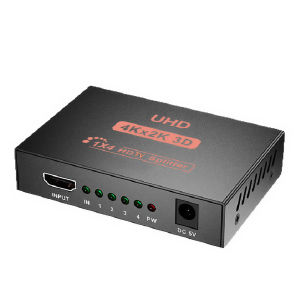 ตัวแยก HDMI เอาต์พุต1ถึง4ตัวสลับวิดีโอ3มิติพร้อม HDCP สำหรับติดตั้งอุปกรณ์เล่นเกมและโฮมเธียเตอร์