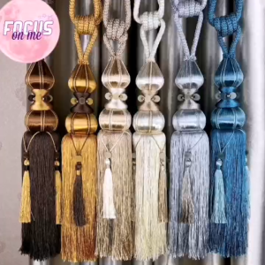 Curtain Tie backs European Style Braided Hanging Ball Strap Curtain Pendant Tie Rope Decorative Tassel 1PC