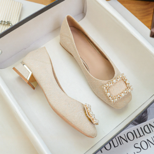 MIFEI | French Style Coarse and Mid Heel Shoes Large Sizes 41-43