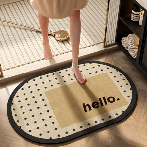 VIKAMA Diatomite Thảm Lót Sàn Phòng Tắm Chống Trơn Trượt Thấm Hút Nước Nhà Vệ Sinh Phòng Tắm Thảm Thân Thiện Với Môi Trường Chống Phai Màu Trang Trí Nhà Cửa