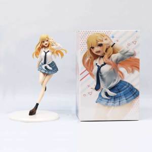 Bandai | 18CM Anime My Dress Up Darling Kitagawa Marin PVC Collection Figure School Uniform Liz Devil Style Desktop Ornaments Model Toys