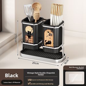 WEIMEIYUAN | Multi-Function Kitchen Knife Rack with Spoon and Chopstick Holder Wall-Mounted Storage