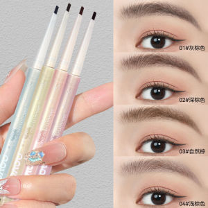 Novo Double Head Extremely Thin Eyebrow Pencil Female Distinct Look Wild Eyebrow Eyeliner Two-in-One Waterproof Long Lasting Fadeless